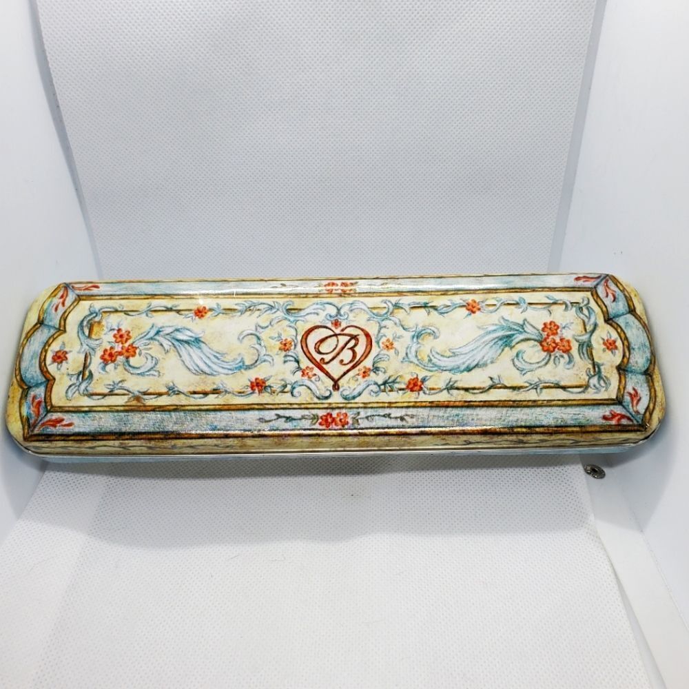 Brighton Blue, Cream, & Pink Floral Watch Tin